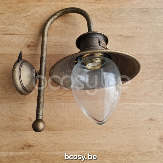 Marckdael VVD billiardo-biliardo AL517-A1-20-AS-OUT antiek brass outdoor wandlamp VVD VDV Verlichting van Dijck Dyck Markdaal.