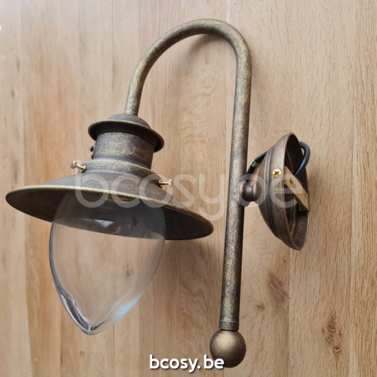 Marckdael outdoor wandlamp Billiardo-Biliardo Marckdael AL517-A1-20-OUT-AS AL517-A1-20-AS-OUT Billiardo antiek brass outdoor wandlamp H 35cm.