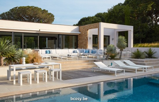 Diphano Metris garden outdoor benches 46x39 PCA White.