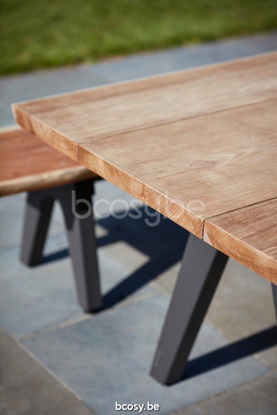 Diphano Pure garden outdoor picnic benches 280x40 PCA Lava.