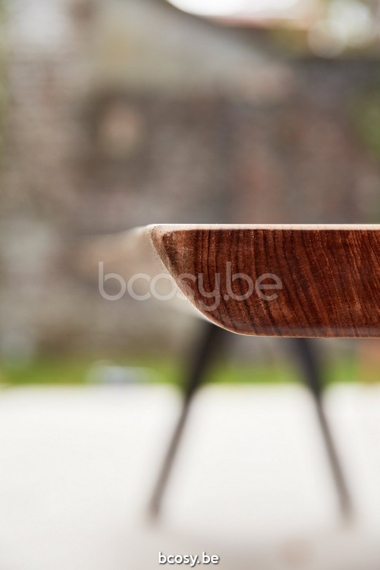 Diphano Pure bench 240x40 Aluminium Lava Frame Top Natural Teak.