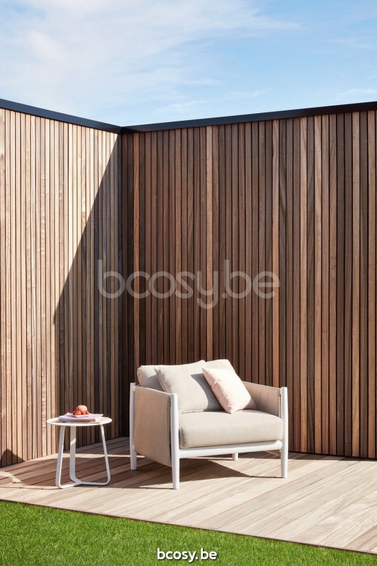 Diphano Switch salons de jardin détente 1 place tissu Aluminium blanc imperméable Seagull.