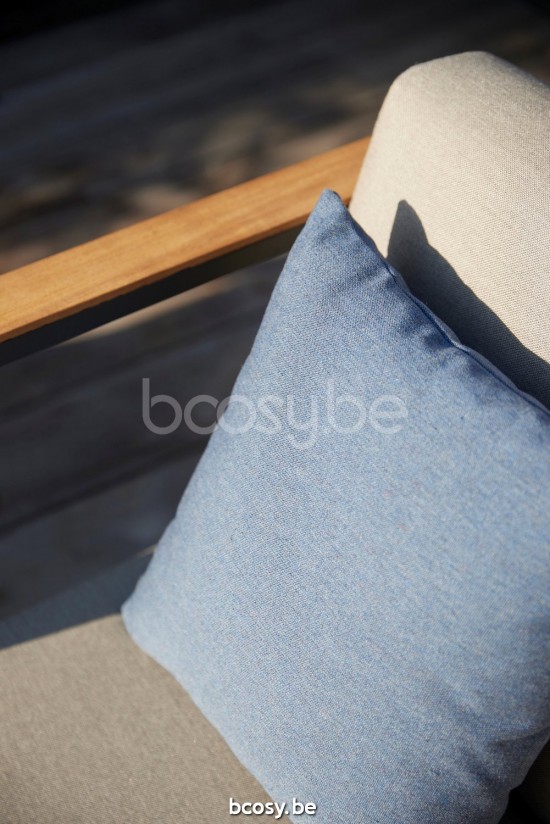 Diphano Landscape Modular Partie modulaire 2 places gauche avec accoudoir en teck Aluminium Lava All Weather Brown Mêlé Accou.