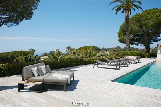 Diphano Landscape Modular garden outdoor outdoor footrests PCA Lava All Weather Brown Mêlé.