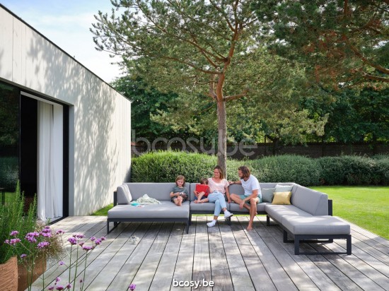 Diphano Landscape Modular garden outdoor outdoor footrests PCA Lava All Weather Brown Mêlé.