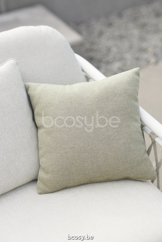 Diphano Diamond Modular salons de jardin détente 2 places Aluminium blanc corde Rye 14mm.