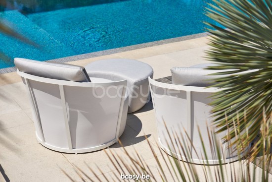 Diphano Cielo Loungesets 1zit Aluminium Wit.