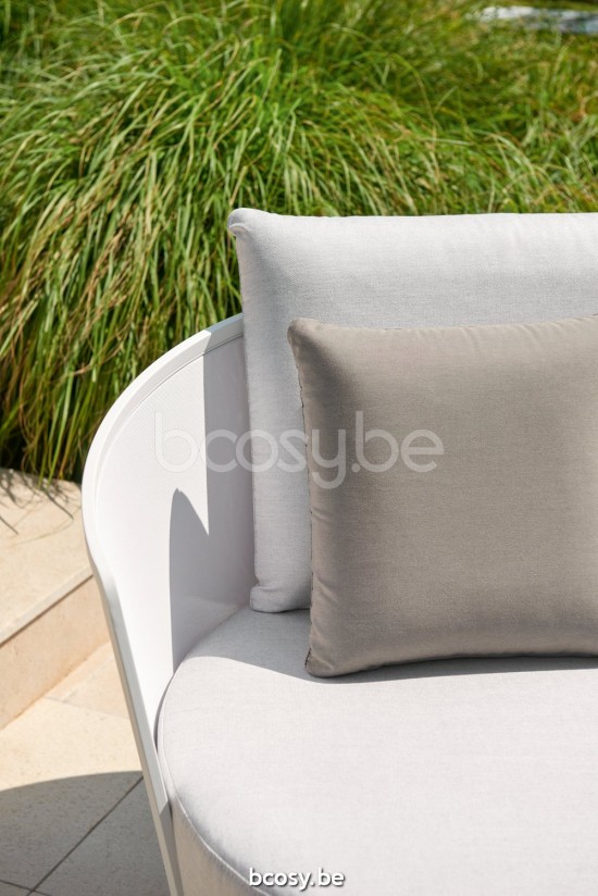 Diphano Cielo Loungesessel Kissen-Set inklusive Aluminium Weiß Gestell Stoff Combo Batyline White - Shine.