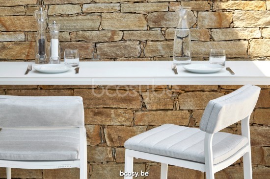 Diphano Metris tabouret de bar 78h Cadre Aluminium blanc.