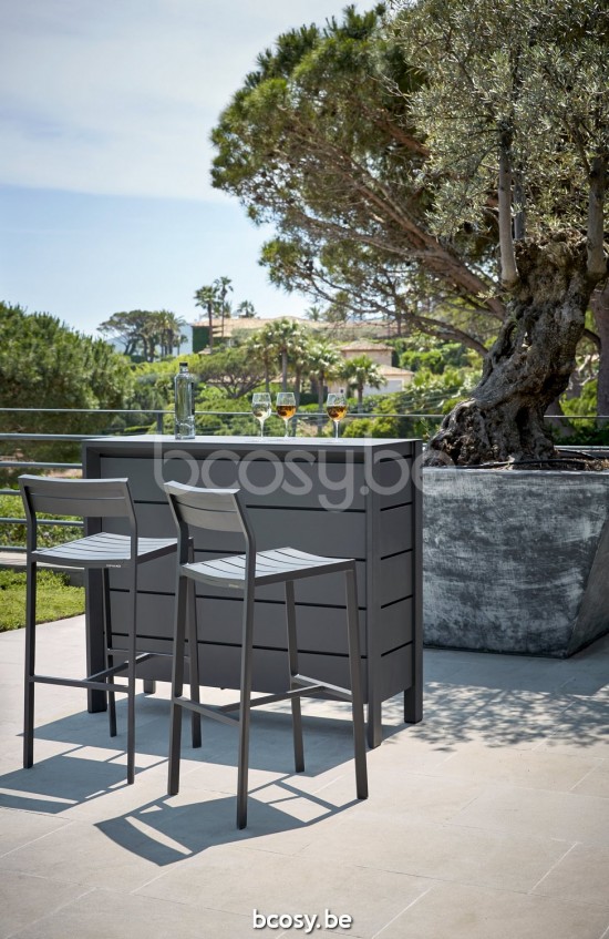 Diphano Metris tabouret de bar 78h Cadre Aluminium Lava.