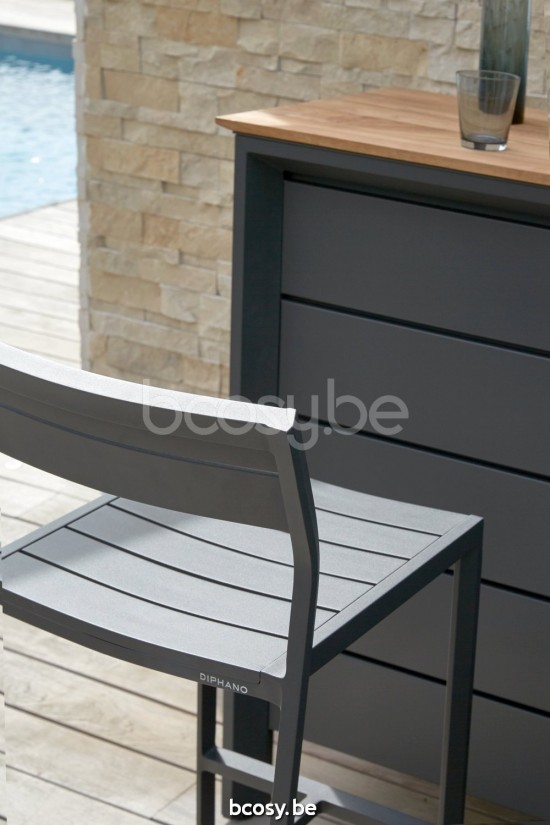 Diphano Metris tabouret de bar 62h Cadre Aluminium Lava.
