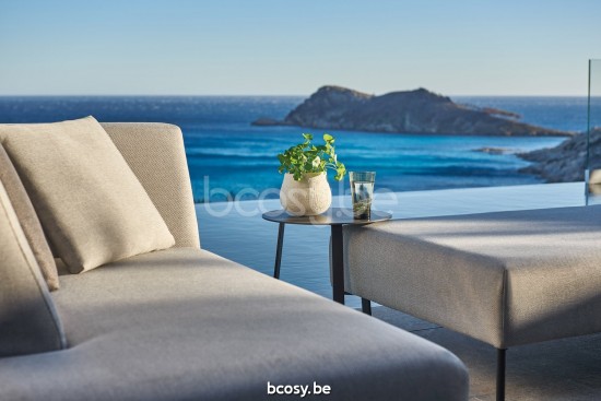 Diphano Coast Modular voetensteun medium Aluminium Lava Frame Stof Weersbestendig Silver.