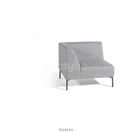 Diphano Coast Modular Ecksofa Aluminium Lava Gestell Stoff Wetterfest Silver.
