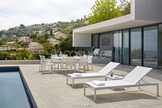 Diphano Alexa sun beds loungers PCA White Textylene White.