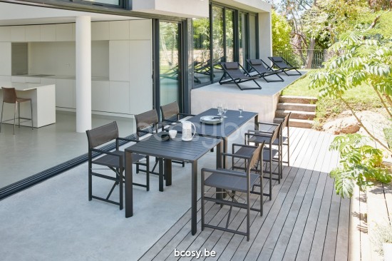 Diphano Alexa Garden Outdoor Director chairs PCA Lava single layer Batyline Cafe.