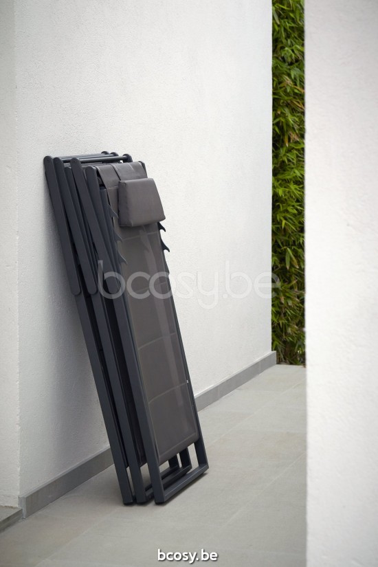 Diphano Alexa beach chairs Folding Deck chairs PCA Lava single layer Textylene Quartz.