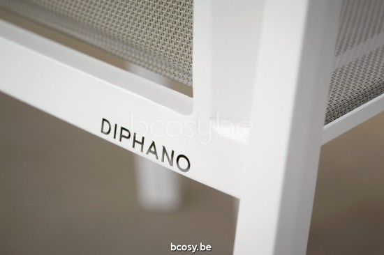 Diphano Selecta garden outdoor dining armchairs PCA White single layer Batyline White.