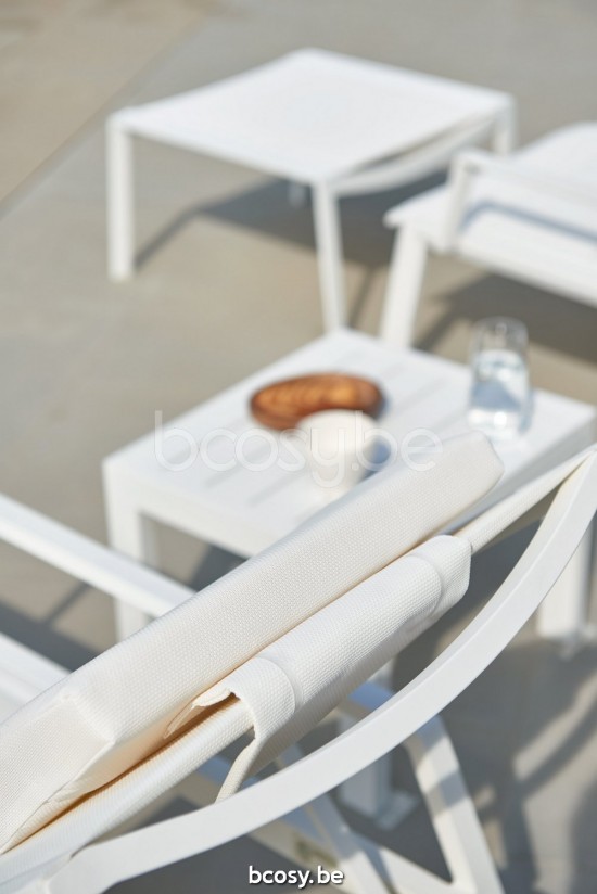 Diphano Selecta Garden Outdoor hassocks footstools PCA White single layer Batyline White.