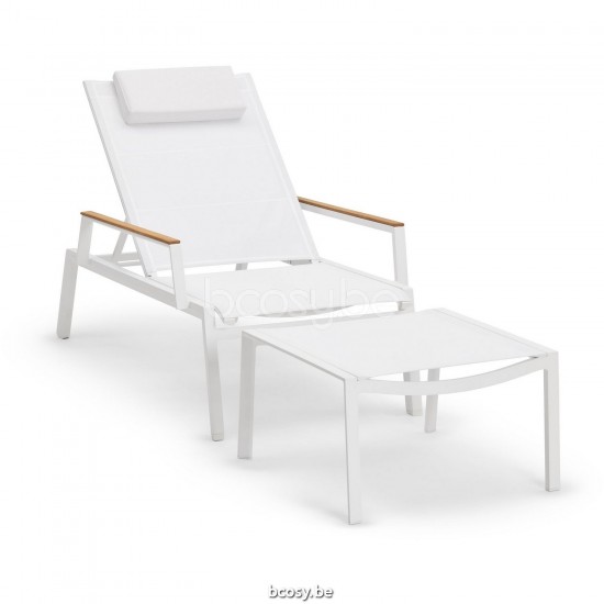 Diphano Selecta tabouret Cadre Aluminium blanc Tissu Couche unique Batyline blanc.