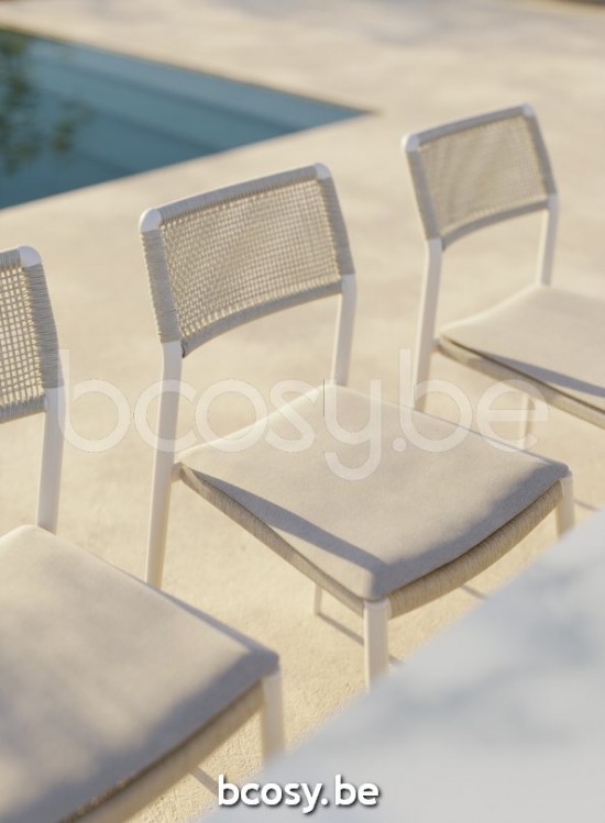 Diphano Ray garden outdoor dining chairs PCA White Rope Mineral 5mm.