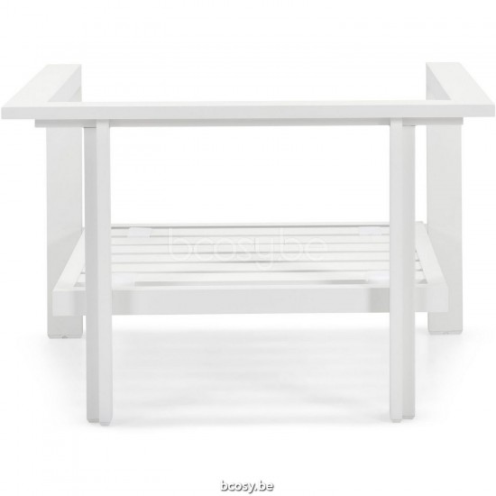 Diphano Cubic Lit de bain empilable ensemble de coussins en option Cadre Aluminium blanc.