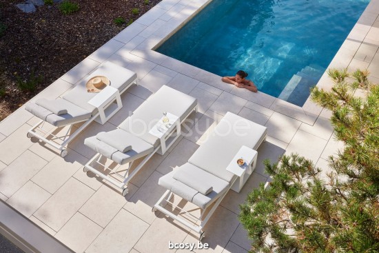 Diphano Cubic sun beds loungers PCA White.