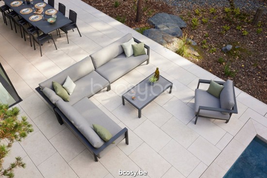 Diphano Cubic Modular modular garden outdoor lounge set loungeset in aluminium PCA Lava.