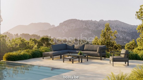 Diphano Cubic Modular modular garden outdoor lounge set loungeset in aluminium PCA Lava.