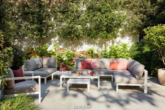 Diphano Cubic Modular Modulaire Lounge hoekelementen Aluminium Wit.