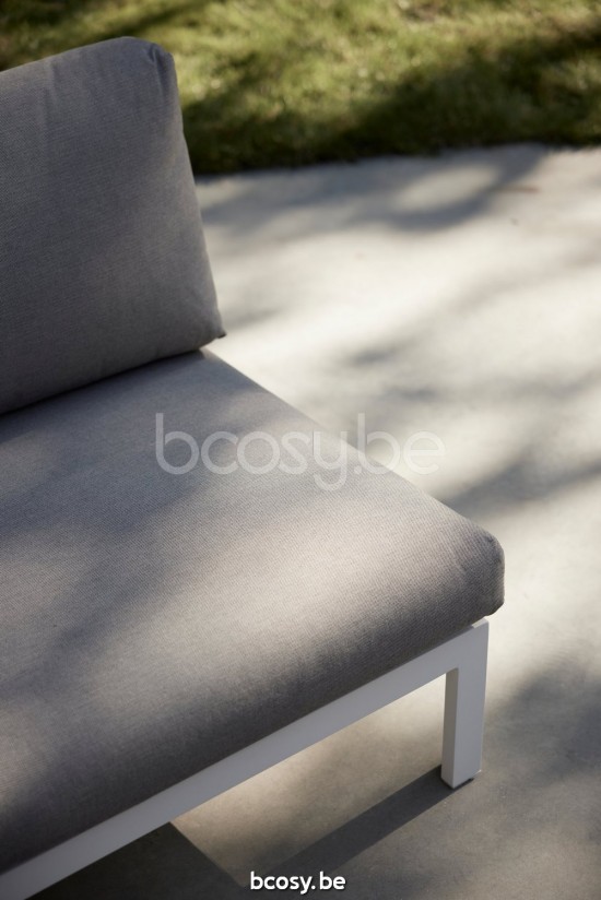 Diphano Cubic Modular kleine middelste zetel Aluminium Wit Frame.