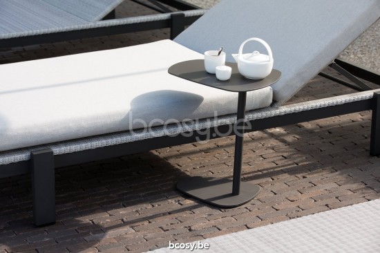 Diphano Easy-Fit bijzettafel ellips B (42x34) Aluminium Lava Frame.