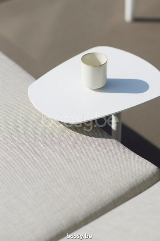 Diphano Easy-Fit table d'appoint ellips B (42x34) Cadre Aluminium blanc.