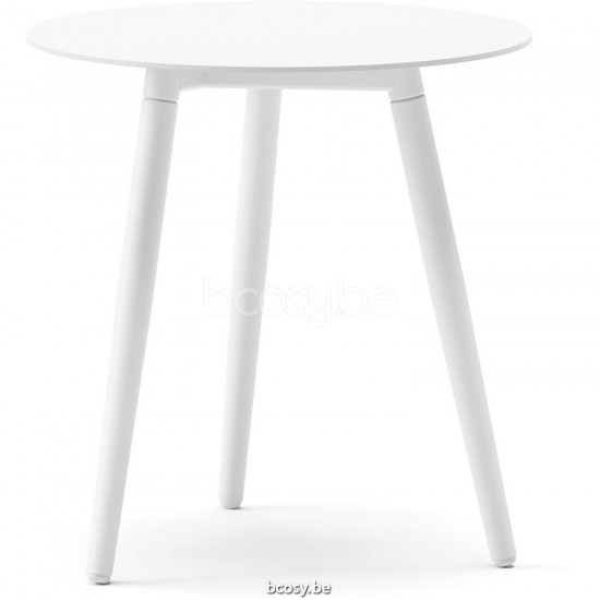 Diphano Ray Couchtisch B 42xR (43,5h) Aluminium Weiß Gestell Tischplatte Aluminium Weiß.