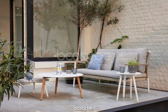 Diphano Ray garden outdoor coffee tables S 80xR (35,5h) Natural Teak.