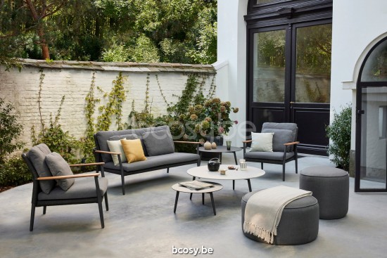 Diphano Ray table basse S 100xR (33,5h) Cadre Aluminium Lava Dessus Céramique Fossile 9 mm imposé.