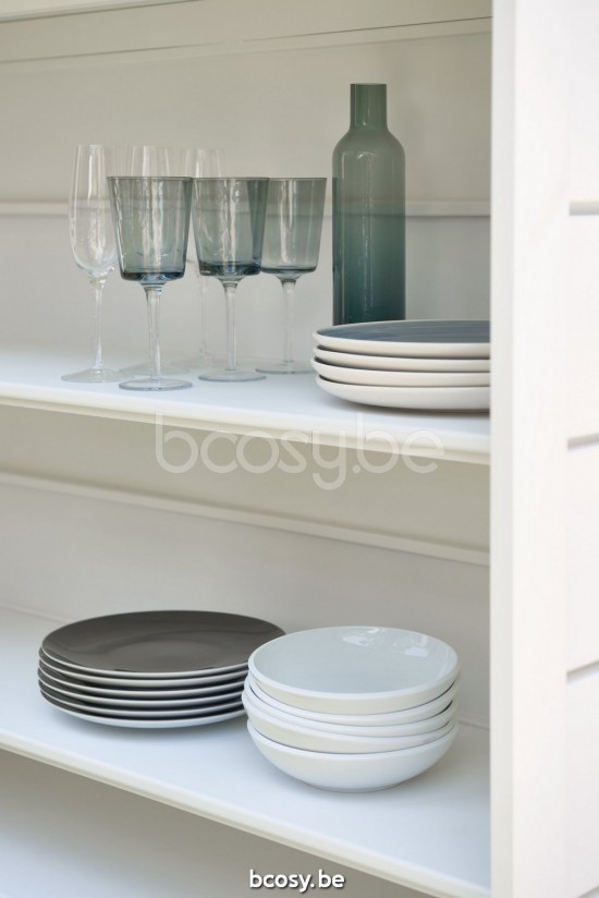 Diphano Metris Tuinbars Outdoor bars H met teak blad (134x56) Aluminium Wit.