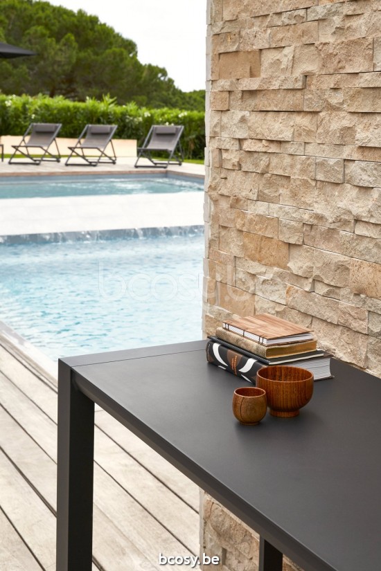 Diphano Metris party tafel H (180x50) Aluminium Lava Frame.