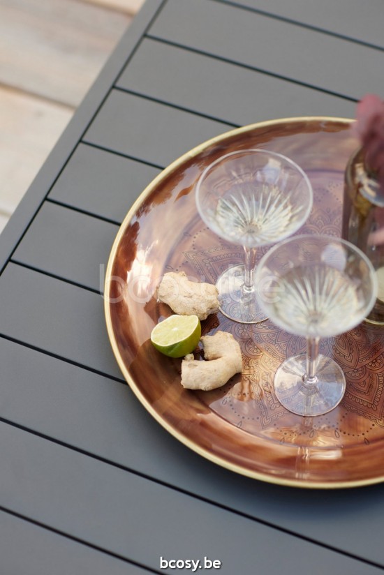 Diphano Metris table de jardin 160x80 Cadre Aluminium Lava.