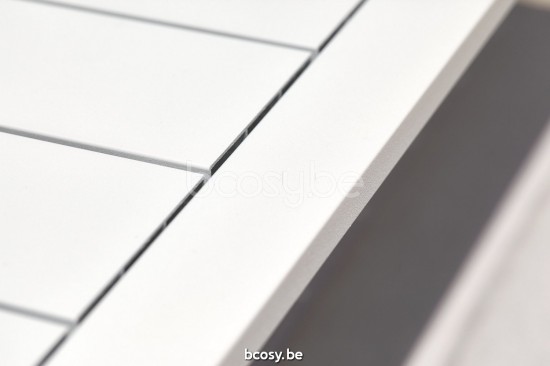 Diphano Metris table de jardin 160x160 Cadre Aluminium blanc.