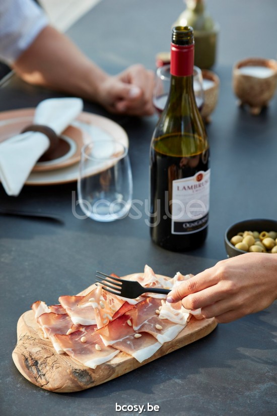 Diphano Icon Gartentisch 226x104 Aluminium Lava Gestell Tischplatte Keramik Steinkohle 6 mm auferlegt.