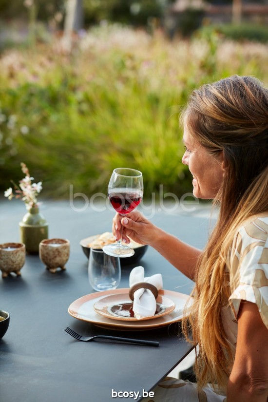 Diphano Icon table de jardin 164x96 Cadre Aluminium Lava Dessus Céramique noir charbon 6 mm imposé.