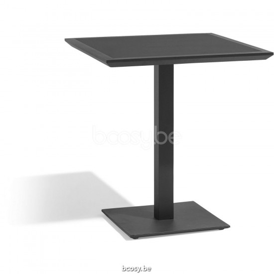 Diphano Selecta counter bistrotafel M (72x72) Aluminium Lava Frame Tafelblad keramisch zwart 6 mm ingelegd.