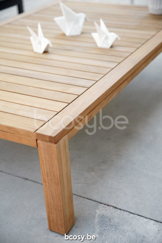 Diphano Natural table basse S 130x75 Cadre Teck naturel Dessus Teck naturel.