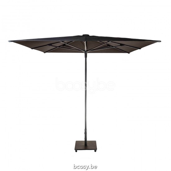 Jardinico AMALFI 250x250 Quadratischer Ampelschirm Anthrazit Mast Stoff Black Classic-Acryl solids.