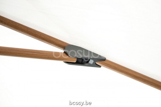 Jardinico AMALFI 300x300 Parasol Ombrelle Droit À Mât Central Carré 3x3 Mât Aluminium Structuré Thermolaqué Aspect Bois Teck| Toile-tissu Natural Classic-Acryl solids.