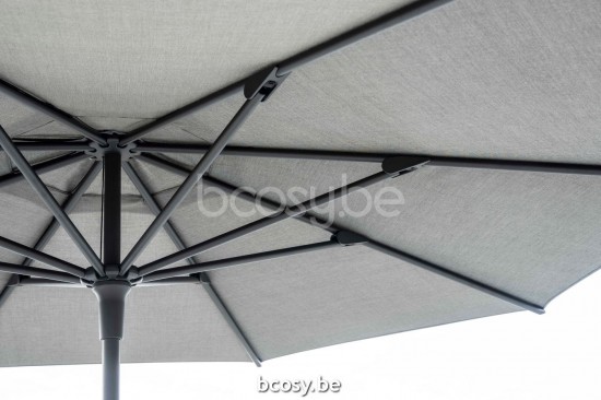 Jardinico AMALFI 300XR Round Centerpost Parasol Pole Anthracite Canopy Night Sunbrella.