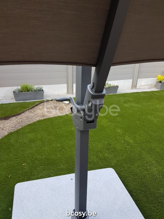 Jardinico ANTEGO 200x300 Parasol Deporté Mât Antracite Toile Taupe Classic-Acryl solids.