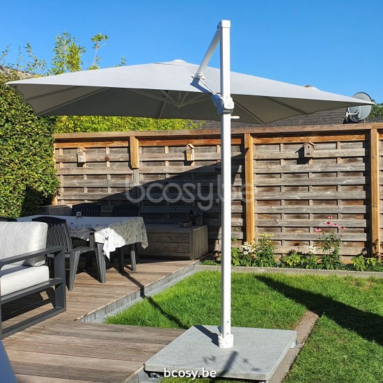 Jardinico ANTEGO Parasols suspendus deportés pendants décentrés flottants à mât libre décentré.