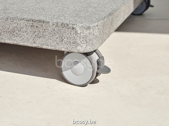 Jardinico ANTEGO Square Parasol Base 125kg Silk Grey Granite.