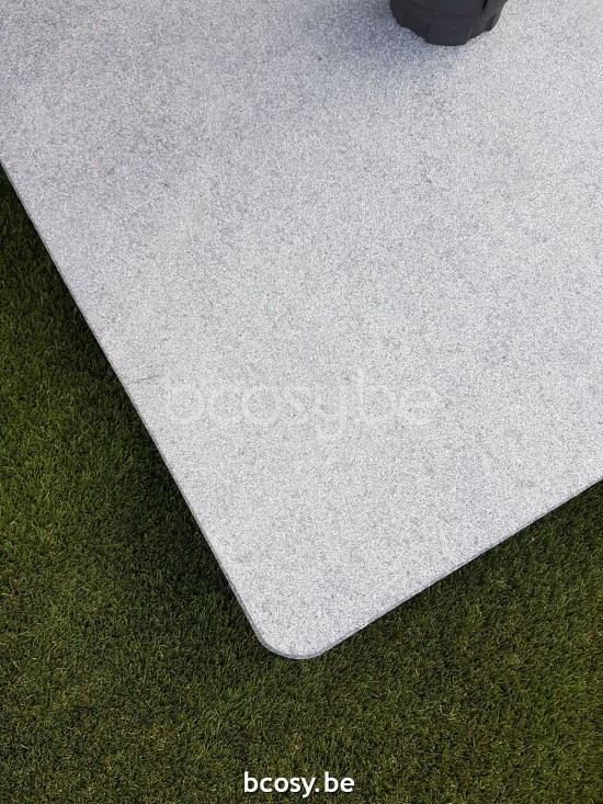 Jardinico ANTEGO Pied De Parasol Carré 125 Kg Silk Grey Granite.